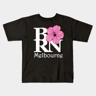 Melbourne BORN Pink Hibiscus Kids T-Shirt